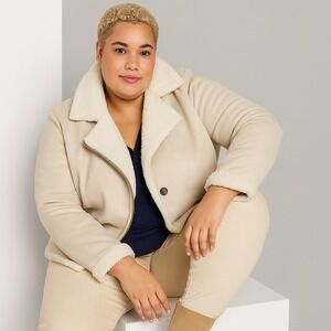 Women's Faux Shearling Jacket Off-White XXL – Wild Fable New With Tags